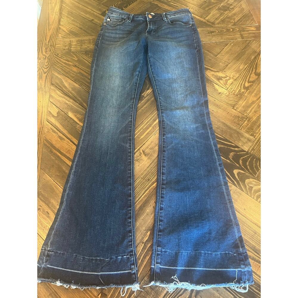 Dear John Rosie Flare Jean Women 27 Western Cowgirl Aztec Boho Fringe Y2K Hippie